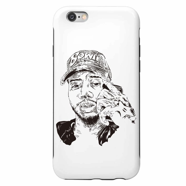 Image of Bryson Tiller trapsoul bowie hat Apple IPhone + Samsung Galaxy Cell phone Case // pen griffey