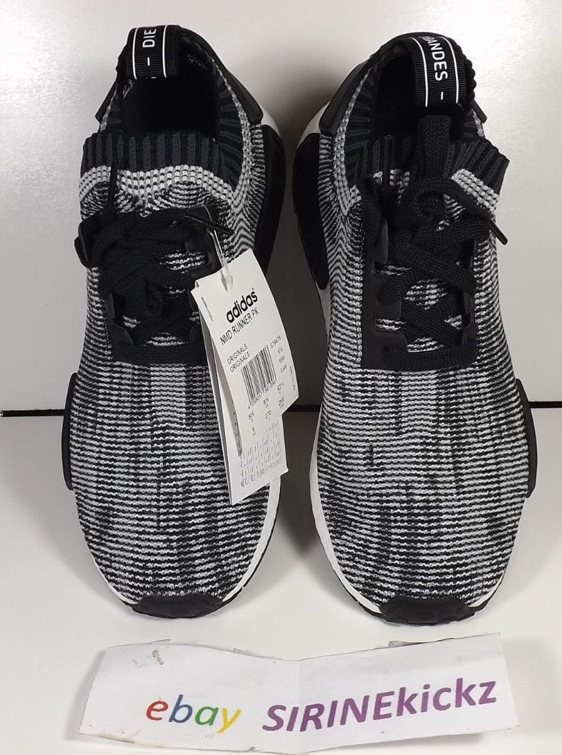 Image of Adidas Nmd Runner Primeknit R1 PK Core Black White Grey S79478