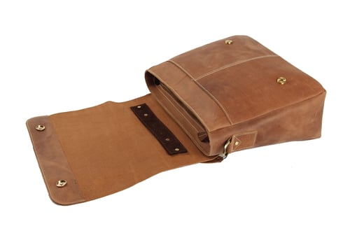 Image of 14'' Vintage Leather Briefcase Messenger Bag, Laptop Bag, Men's Bag 7108