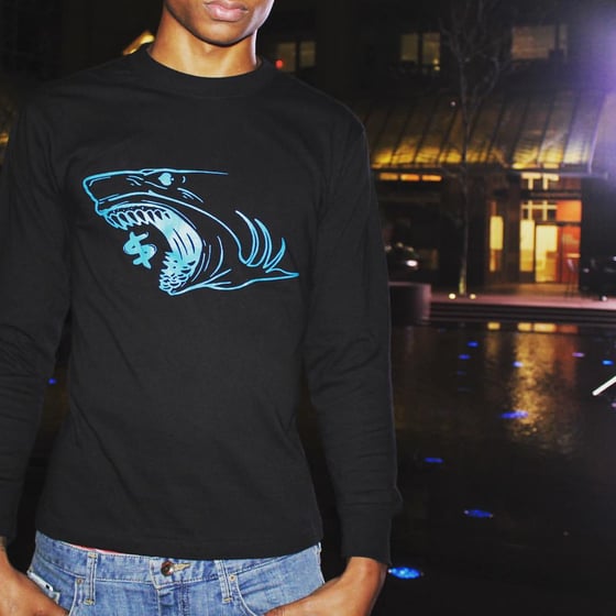 Image of Marley's Cash Shark Long Sleeve Tee