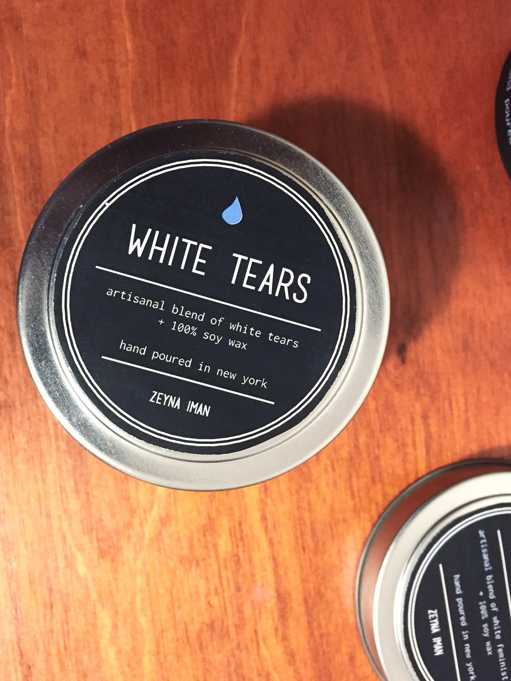 Image of 4 oz White Tears Tin Candle