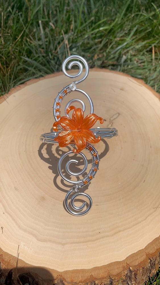 Image of Orange Flower Arm Cuff 