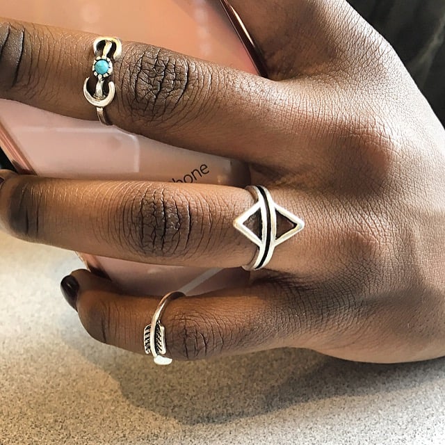 Image of Double Triangle Stack Ring Set