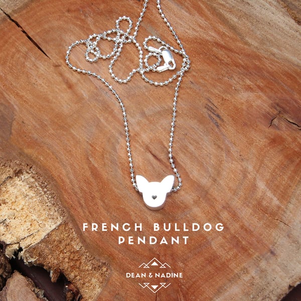 Image of French Bulldog Necklace | Sterling Silver