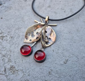 Cherry pendant with bullet casings leave  copy