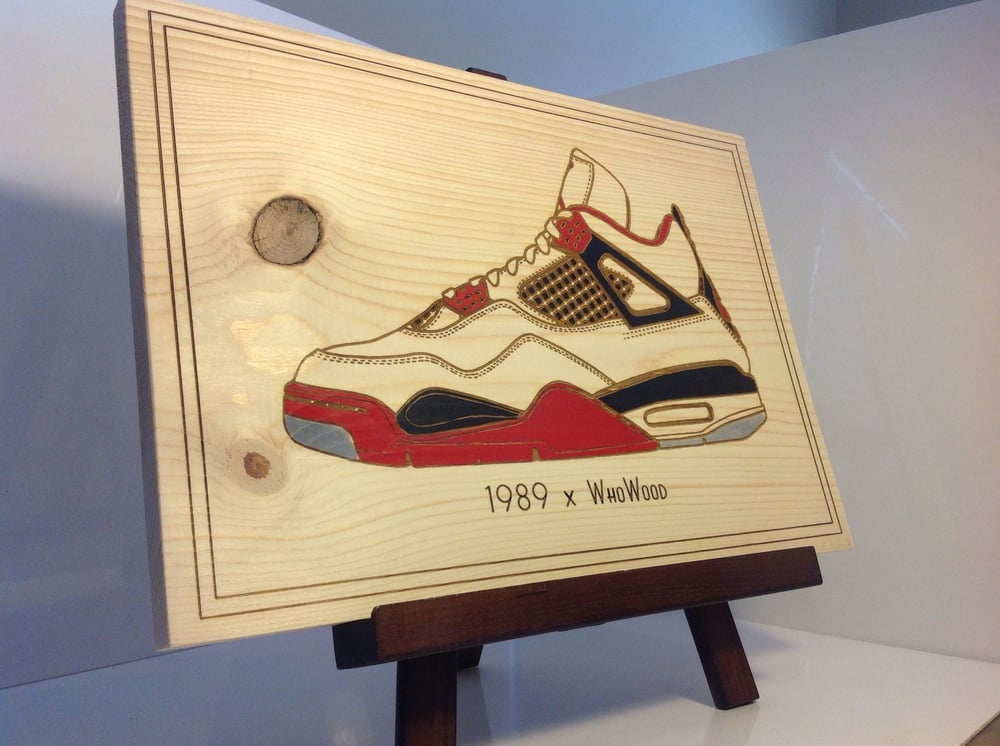Image of WhoWood™ Custom Wood Laser etched poster 16.25" X 11.25" inches