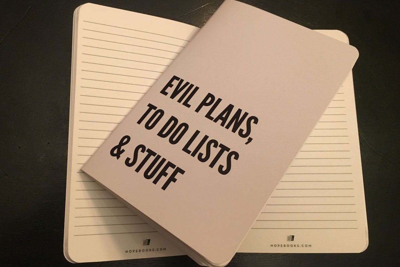 Nopebooks — Evil Plans & Stuff