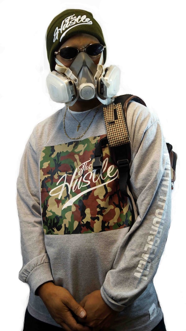 Image of The Hustle ARMY crew neck sweater.