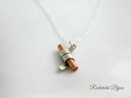 Image of  Copper Silver Wrap Friendship Necklace- [RBNK04CSF]