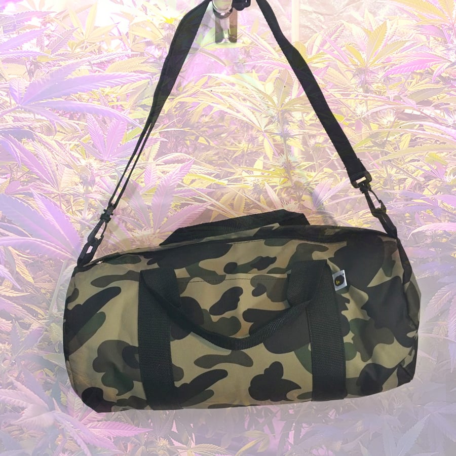 Image of BAPE — Camo Duffle Bag