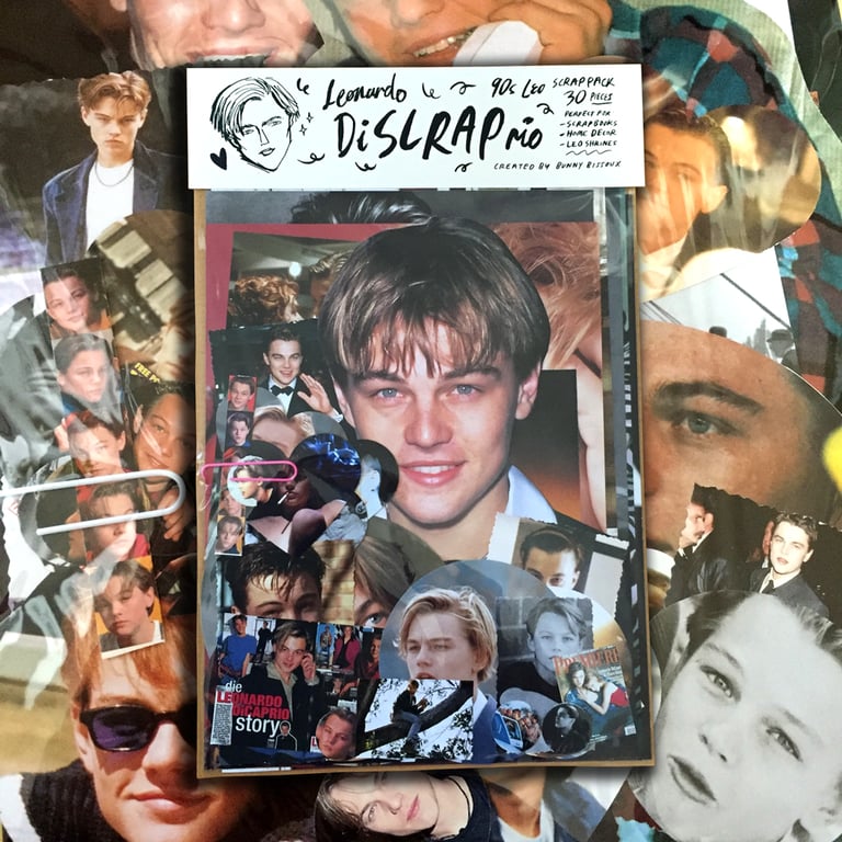 「LEONARDO DISCRAPRIO」 ♥︎ 90s LEO DICAPRIO PAPER SCRAP PACK Image 2