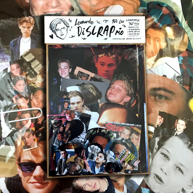 「LEONARDO DISCRAPRIO」 ♥︎ 90s LEO DICAPRIO PAPER SCRAP PACK Image 5