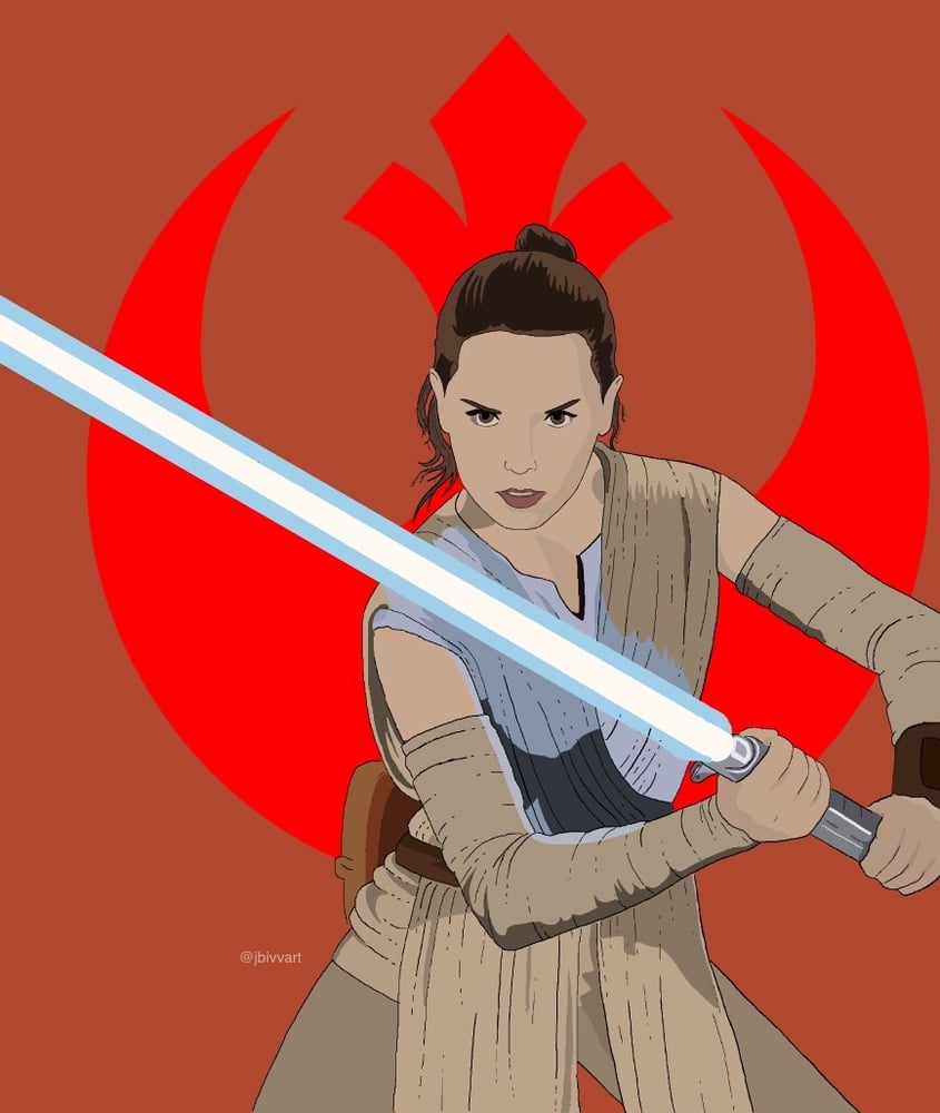 Image of Star Wars The Force Awakens, Rey print