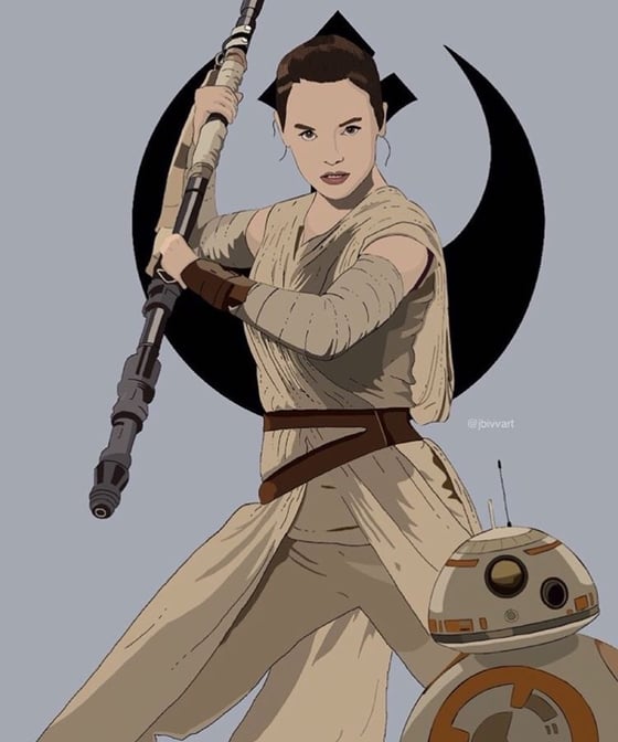 Image of Star Wars The Force Awakens, Rey & BB-8