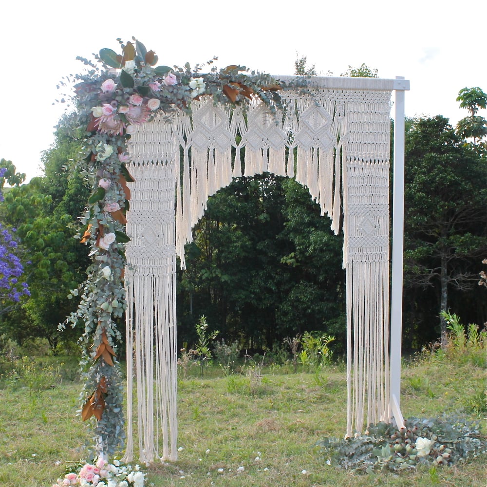 Image of L'amour Macrame and Wooden Arbour (local hire)