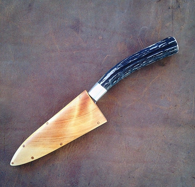 Image of Carbon Damascus steel paring knife