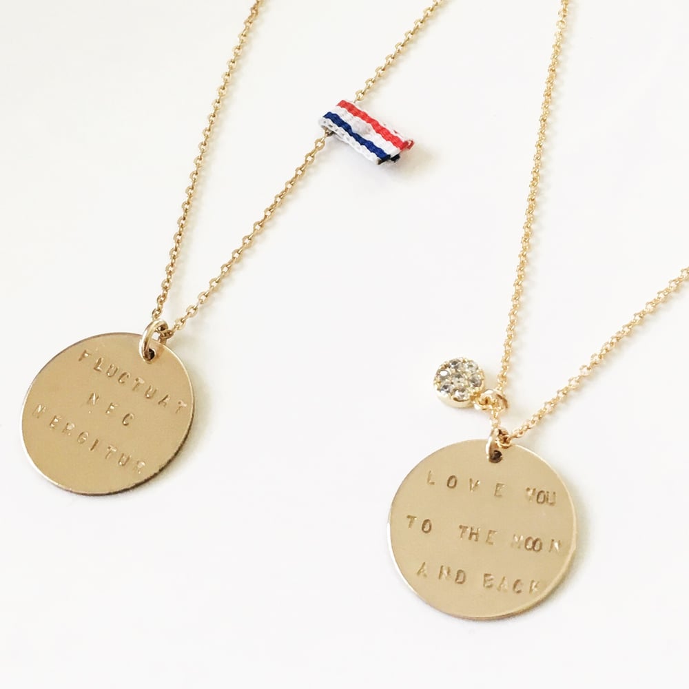 Image of Message on a necklace
