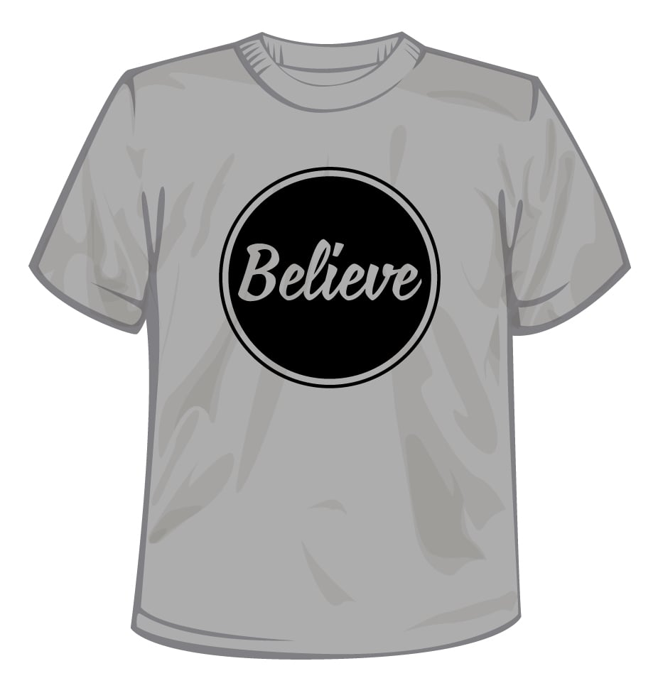 Image of Believe Logo T-Shirt Black