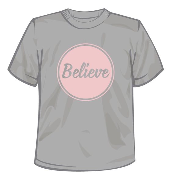 Image of Believe Logo T-Shirt Pink