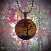 Image 2 of Spooky Tree Autumnal Resin Pendant *ON SALE - WAS £32 NOW £15*