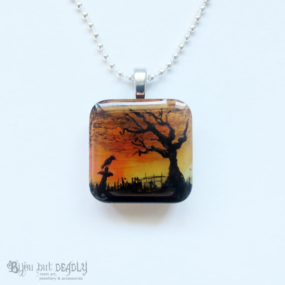 Spooky Tree Autumnal Resin Pendant *ON SALE - WAS £32 NOW £15*