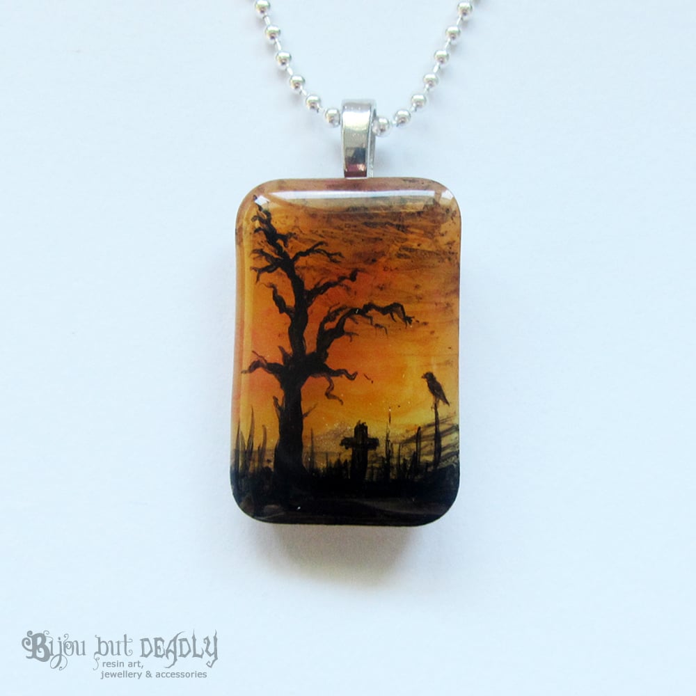 Spooky Tree Autumnal Resin Pendant *ON SALE - WAS £32 NOW £15*
