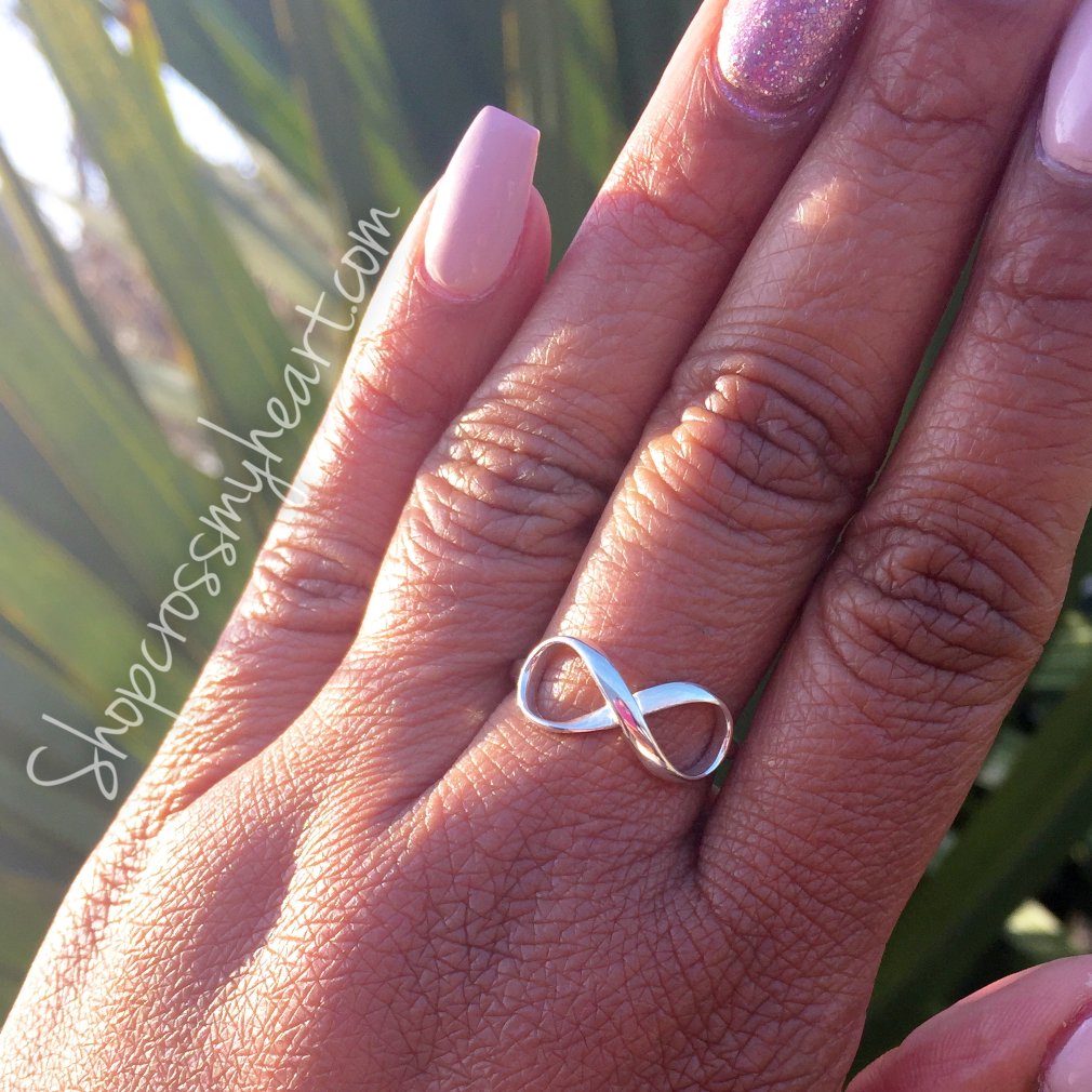 Silver Infinity Rhodium Polish Diamond Ring | Shop Now – Eri Silvers