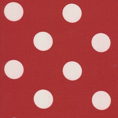 red and white polka dot outdoor fabric