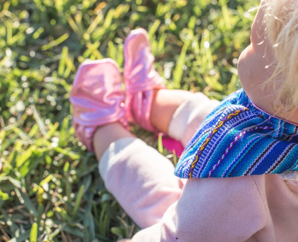 Image of doublesided inca blue scarf