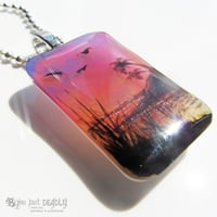 Image 3 of Tropical Sunset Resin Pendant