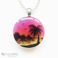 Image 2 of Tropical Sunset Resin Pendant