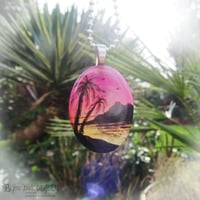 Image 1 of Tropical Sunset Resin Pendant