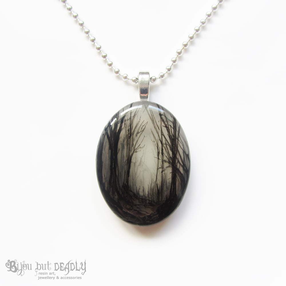 Gloomy Wood Resin Pendant