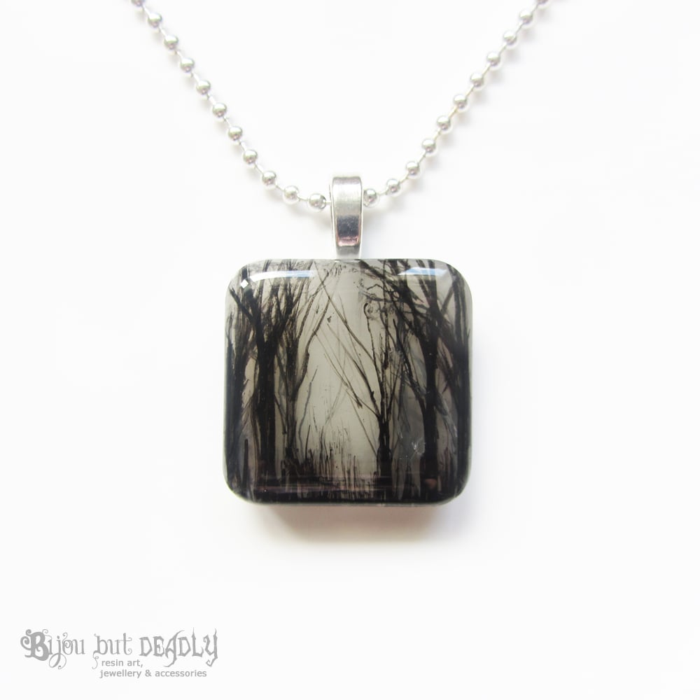 Gloomy Wood Resin Pendant