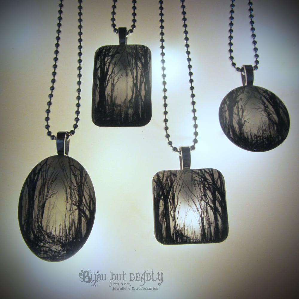 Gloomy Wood Resin Pendant