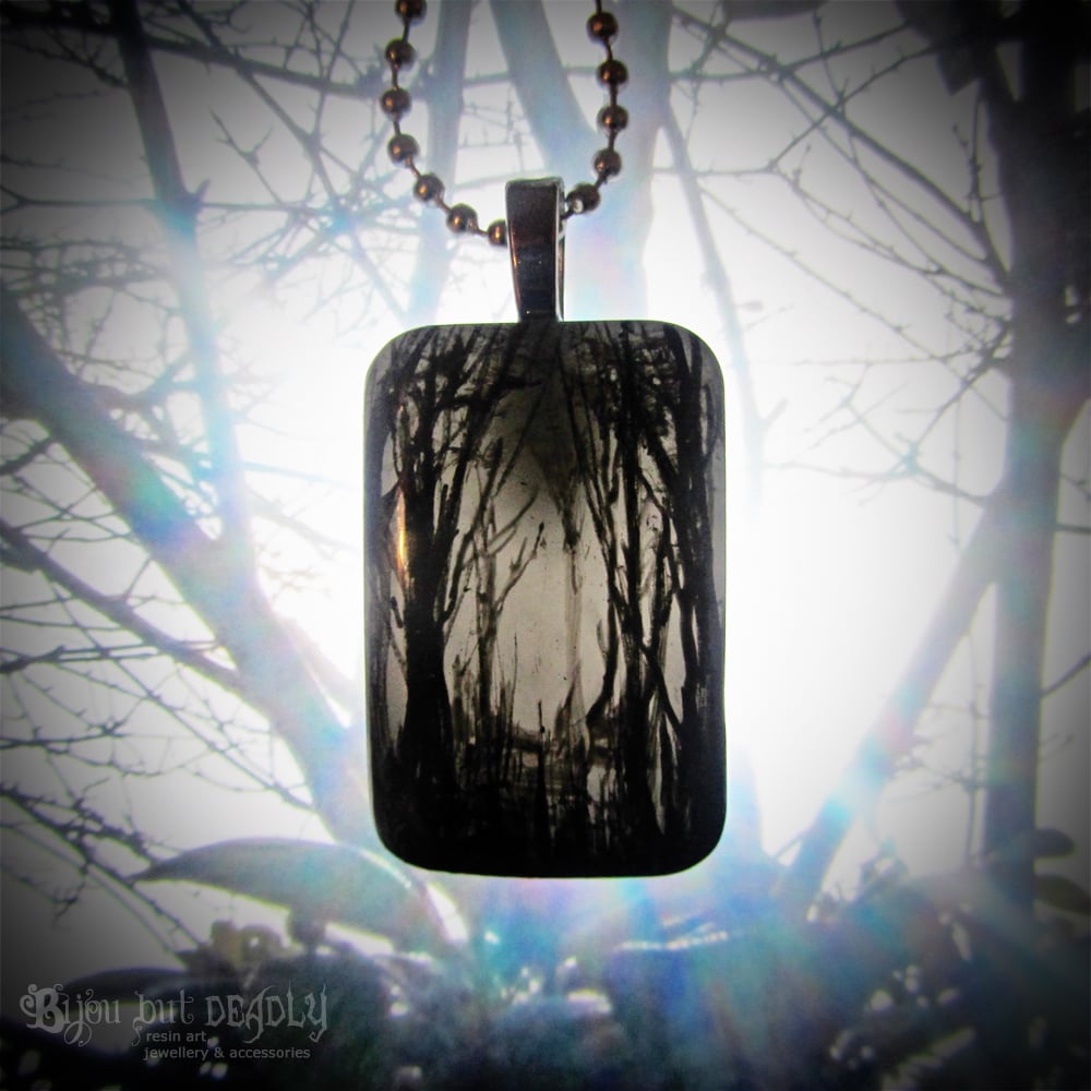 Gloomy Wood Resin Pendant