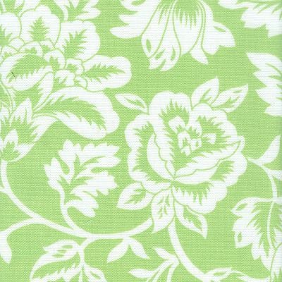 Fabric Freak — FF Lime Green and White Floral Outdoor Fabric