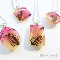 Image 5 of Tropical Palm Astral Pink Resin Pendant