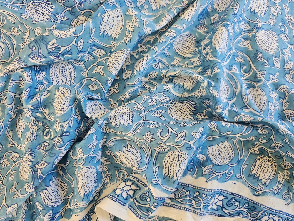 Image of Namaste fabric lotus bleu 