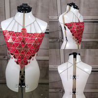 Image 5 of BANDANA top (fire swirl and red mirror)
