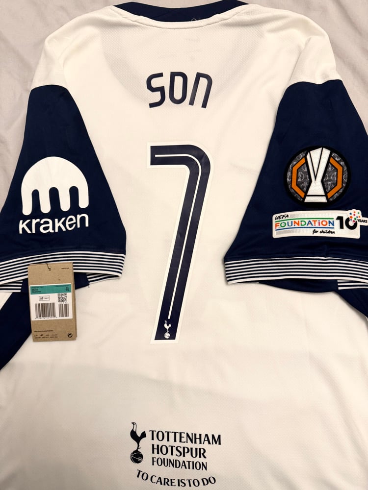 Image of PRE ORDER: NEW Tottenham Hotspur “SON 7” 2024/25 Home Europa Final Shirt (XL)