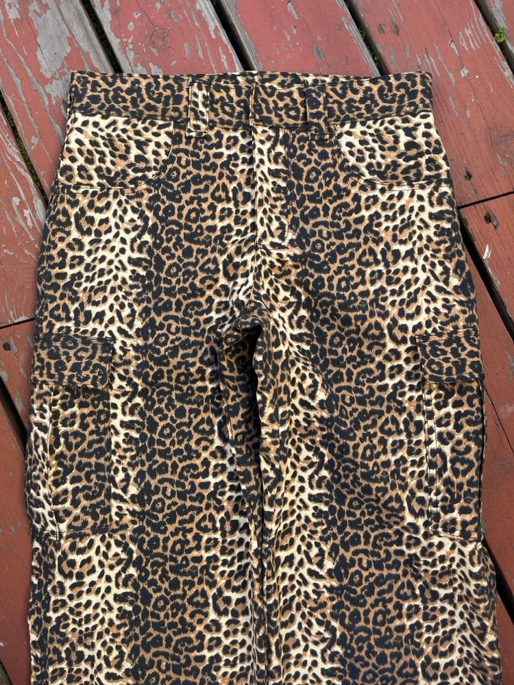 Image of cheetah print jeans