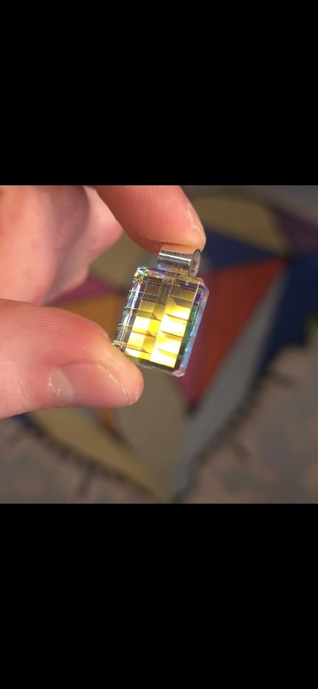 Image of Stacked tile pendant 
