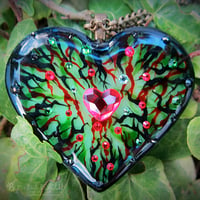 Image 3 of Poison Ivy Resin Heart Pendant