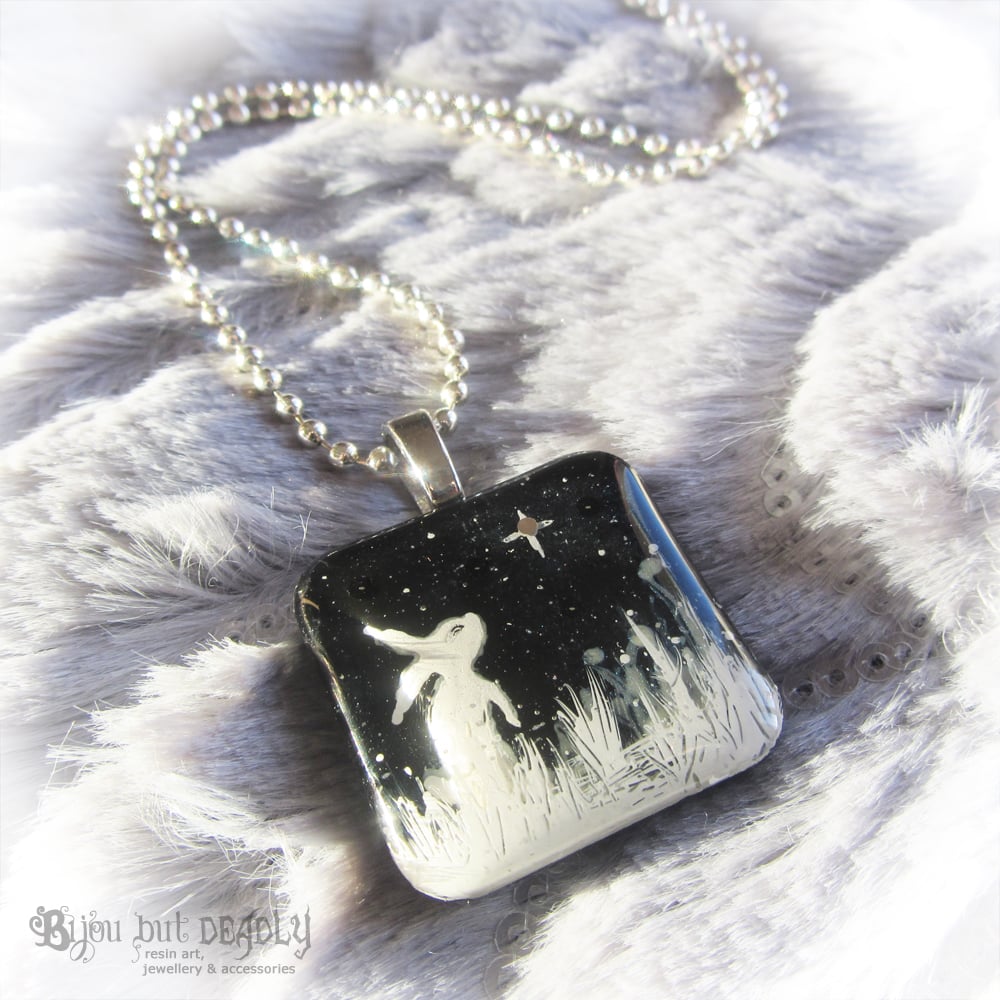Winter Scene Painted Resin Pendant * WAS £25 NOW £12*