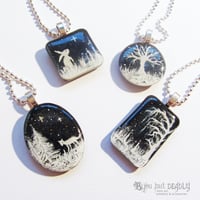 Image 1 of Winter Scene Painted Resin Pendant * WAS £25 NOW £12*
