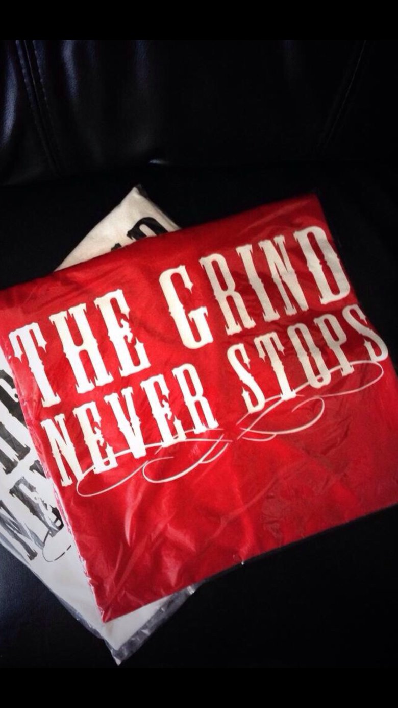 Image of #The Grind Never Stops - TShirt - Red