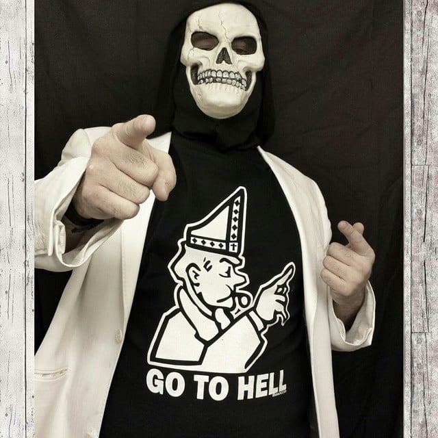 Image of GO TO HELL 'Monopoly Pope' shirt
