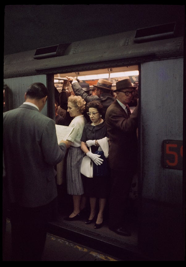 Image of New York City Subway; Rush Hour 1957