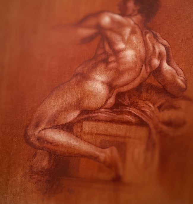 Sistine Ignudo #3 (Michelangelo Studies) 